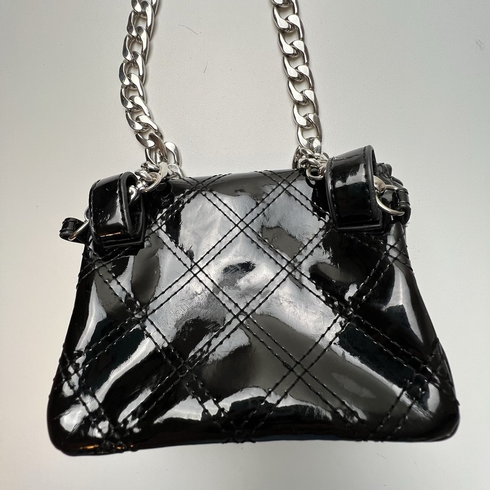 White House Black Market Patent Small Cross Body Fanny Pack Convertible Handbag - Picture 6 of 9